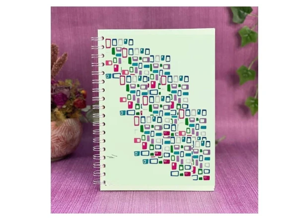 2 ADET DEFTER STİCKER,LAPTOP STİCKER RENKLİ KARELİ PVC 48X33X0,5CM - 3