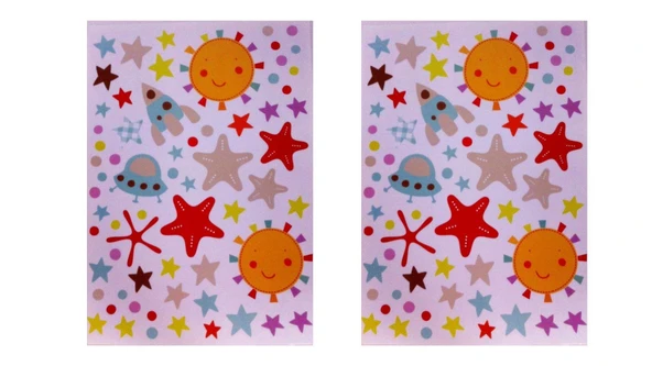 2 ADET DEFTER STİCKER,LAPTOP STİCKER UZAYLI DESENLİ PVC 70X50X0,5CM - 2
