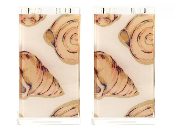 2 ADET DİŞ FIRÇALIK İSTİRİDYE AKRİLİK  6X6X12CM BANYO SETİ - 3