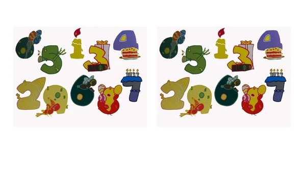 2 ADET DEFTER STİCKER,LAPTOP STİCKER RENKLİ RAKAMLI PVC 48X33X0,5CM - 2