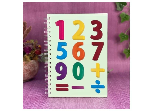 2 ADET DEFTER STİCKER,LAPTOP STİCKER RAKAMLI DESEN PVC 48X33X0,5CM - 3