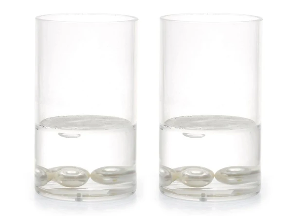 2 ADET KALEMLİK SU İÇİNDE İNCİLİ MODEL OFİS GERECİ 7X7X13CM 300ML - Resim 2