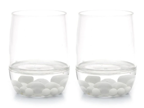 2 ADET KALEMLİK BEYAZ İNCİLİ OFİS GERECİ 8X8X11CM 300ML - 2