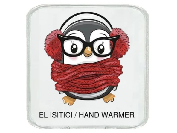 ATKILI PENGUEN CEP SOBASI,EL ISITICI,SICAK SU TORBASI PVC  10x9,5cm - Resim 2