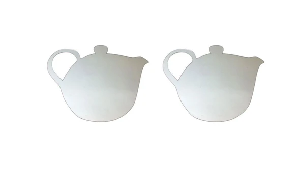 2 ADET DEFTER STİCKER,LAPTOP STİCKER AYNALI ÇAYDANLIK ŞEKİLLİ 20X15X0,6CM - 2