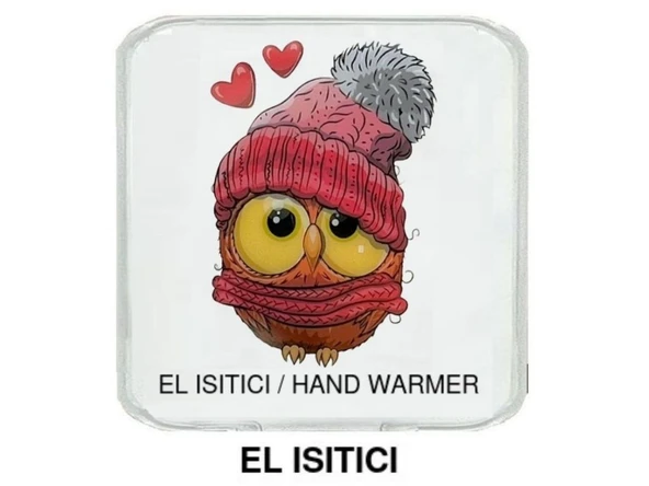 BERELİ BAYKUŞ CEP SOBASI,EL ISITICI,SICAK SU TORBASI PVC  10x9,5cm - Resim 3