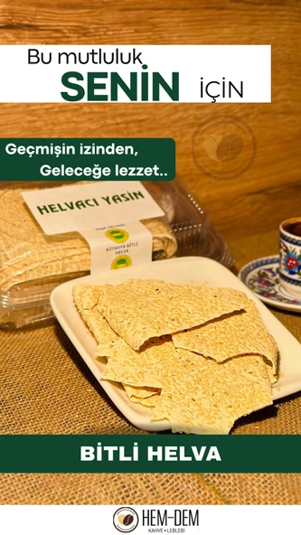 Helvacı Yasin Kütahya Bitli Helva 500 gr , İnce, Gevrek ve Geleneksel Helva Lezzeti ürün görseli