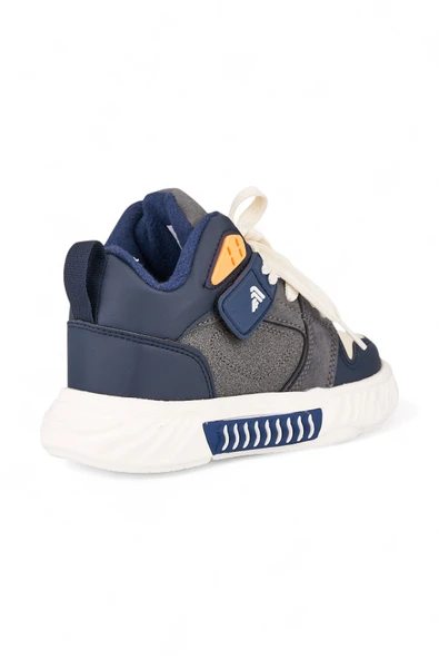 Unisex Çocuk Spor Ayakkabı Ortopedik Bağcıklı Cırtlı Desenli Kaymaz Taban Yürüyüş Sneaker 537 - 4