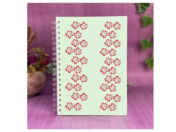 2 ADET DEFTER STİCKER,LAPTOP STİCKER  PEMBE ÇİÇEKLİ PVC 48X33X0,5CM - 3