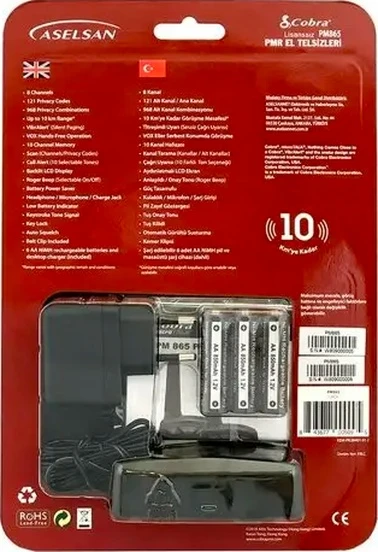 ASELSAN PM 865 ADVENTURE PMR İKİLİ EL TELSİZİ - 5