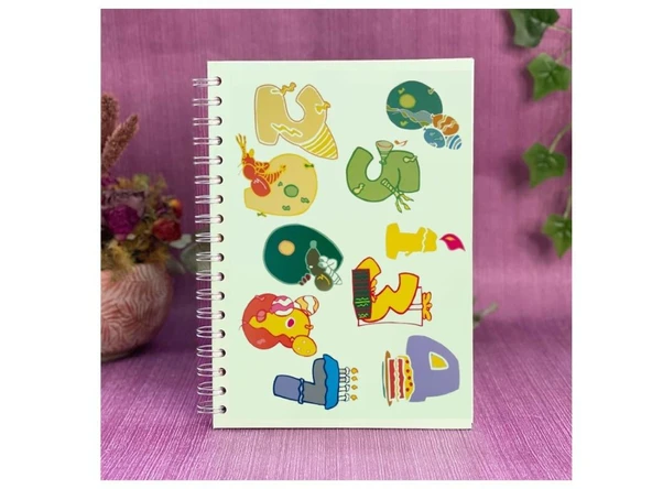 2 ADET DEFTER STİCKER,LAPTOP STİCKER RENKLİ RAKAMLI PVC 48X33X0,5CM - 3