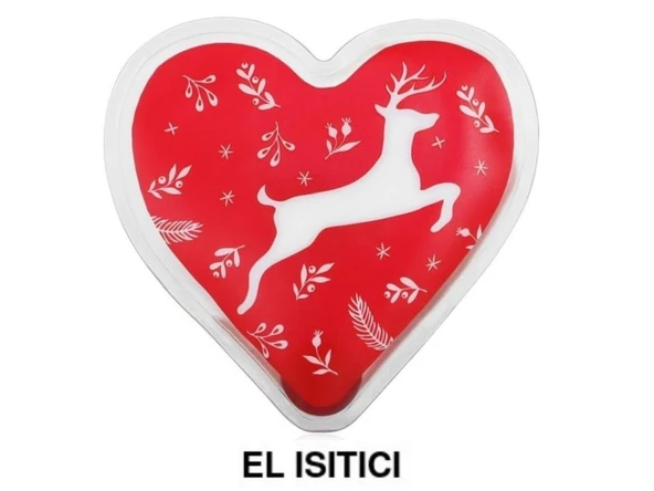 KALPLİ GEYİKLİ CEP SOBASI,EL ISITICI,SICAK SU TORBASI PVC  9cm - Resim 3