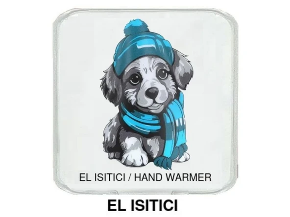 MAVİ BERELİ KÖPEK CEP SOBASI,EL ISITICI,SICAK SU TORBASI PVC  10x9,5cm - Resim 3