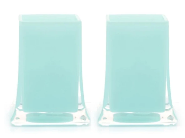2 ADET KALEMLİK BUZ MAVİ RENKLİ OFİS GERECİ 6X6X10CM 300ML - 2