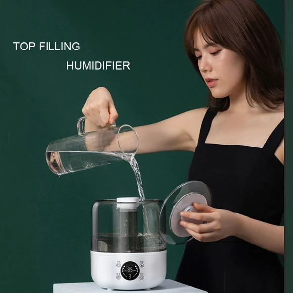 Akıllı Hava Nemlendirici 3 Litre | Uzaktan Kumandalı, Zaman Ayarlı, 3 Kademeli Yüksek Buhar Gücü, Ortam Nem Göstergeli Aroma Difüzör - 3
