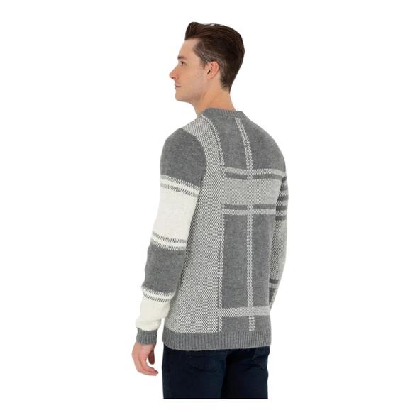 Erkek Gri Melanj Kazak - Resim 7