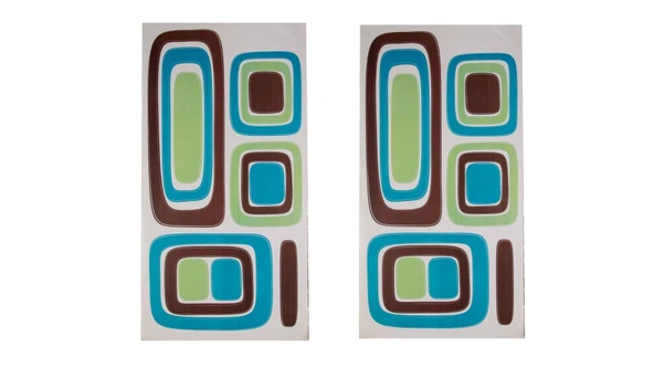 2 ADET DEFTER STİCKER,LAPTOP STİCKER KARELİ MAVİ,YEŞİL DESEN PVC 61X30X0,5CM - 2