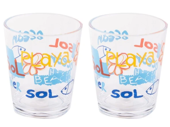 2 ADET KALEMLİK DENİZ DESENLİ OFİS GERECİ 8X8X9CM - 2