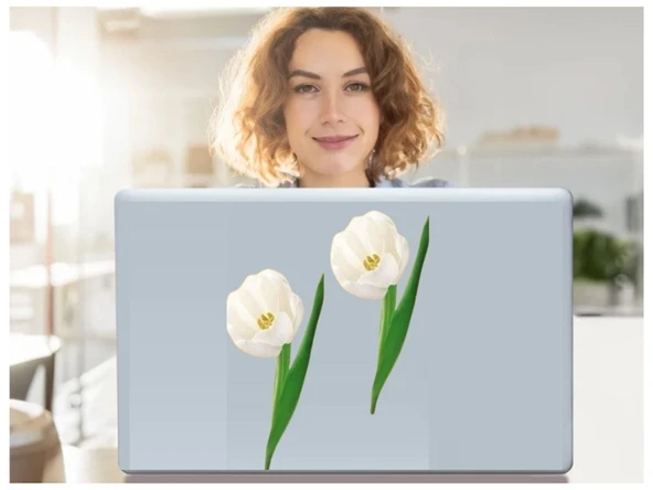 2 ADET DEFTER STİCKER,LAPTOP STİCKER ÇİÇEKLİ PVC 70X50X0,5CM