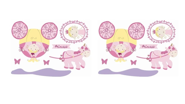 2 ADET DEFTER STİCKER,LAPTOP STİCKER PRENSES DESENLİ PVC 70X50X0,5CM - 2