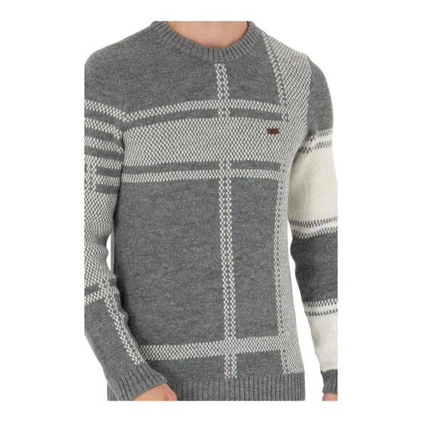 Erkek Gri Melanj Kazak - Resim 6