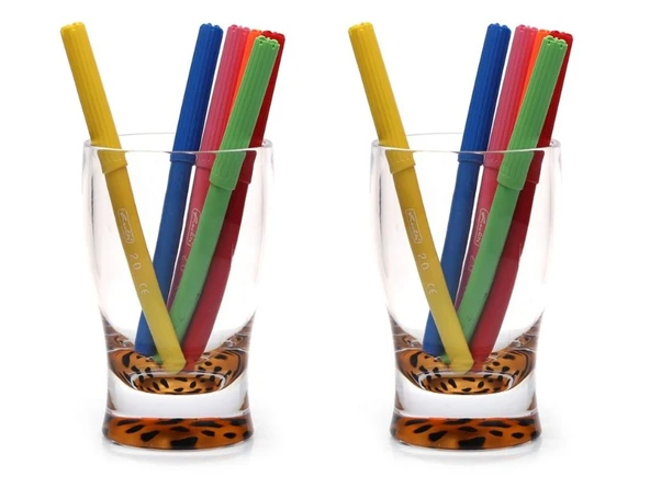 2 ADET KALEMLİK LEOPAR DESENLİ OFİS GERECİ 6X6X11CM 300ML ürün görseli