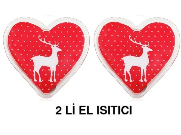 2 ADET KALPLİ GEYİKLİ CEP SOBASI,EL ISITICI,SICAK SU TORBASI PVC  9cm - Resim 3