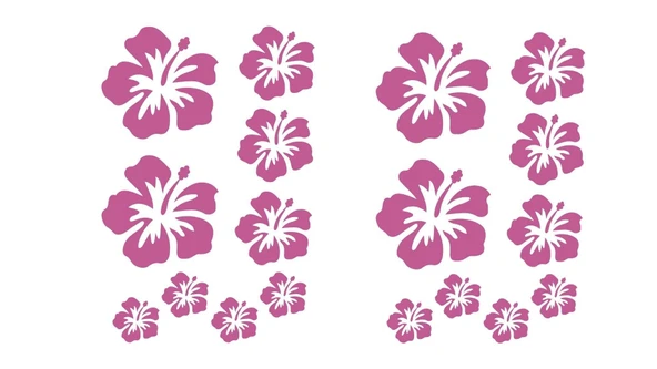 2 ADET DEFTER STİCKER,LAPTOP STİCKER PEMBE ÇİÇEKLİ PVC 48X33X0,5CM - 2