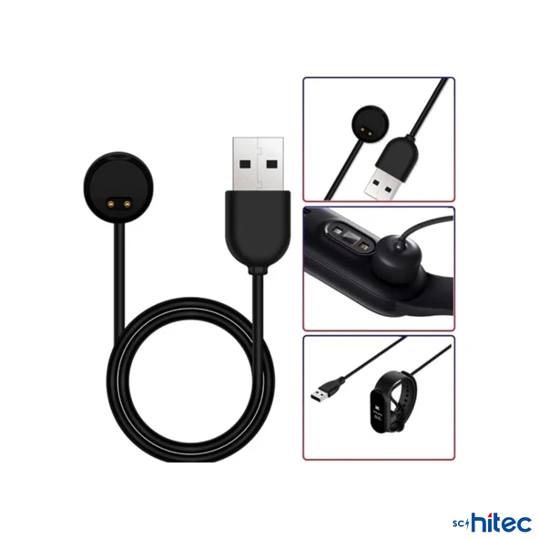 ScHitec Mi Band 5 - Mi Band 6 - Mi Band 7 Akıllı Bileklik UsbA Şarj Cihazı Kablosu - 4