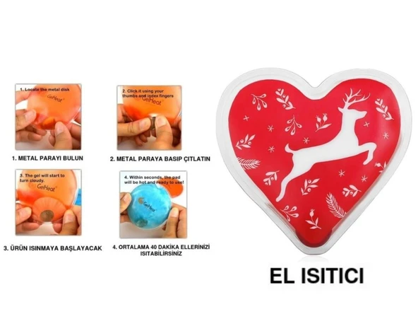 KALPLİ GEYİKLİ CEP SOBASI,EL ISITICI,SICAK SU TORBASI PVC  9cm ürün görseli 1