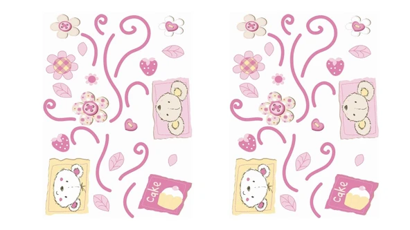 2 ADET DEFTER STİCKER,LAPTOP STİCKER ÇİÇEKLİ AĞAÇ DESENLİ PVC 70X50X0,5CM - 2