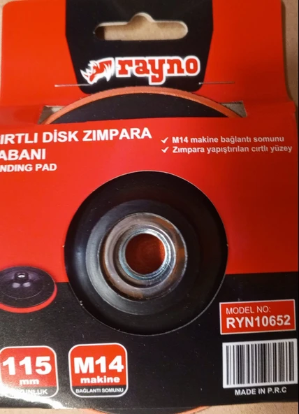 RAYNO 115MM CIRTLI DİSK ZIMPARA TABANI - Resim 2