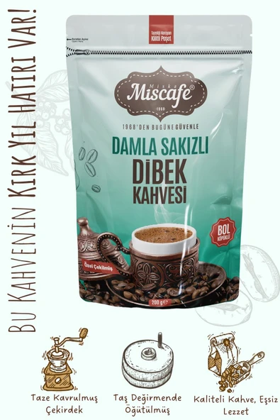 Damla Sakızlı Dibek Kahvesi, Taş Değirmende Öğütülmüş, %100 Arabica, 200 Gr. - 3