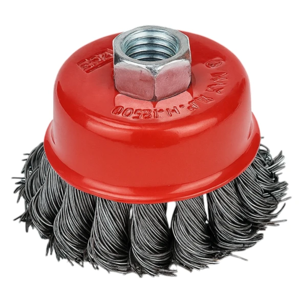 Fixonic Eratool ERA10049 75mm Burmalı Çanak Fırça Gri Telli ürün görseli 1