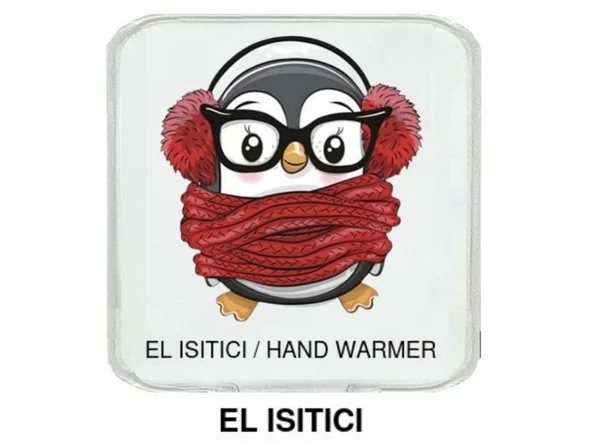 ATKILI PENGUEN CEP SOBASI,EL ISITICI,SICAK SU TORBASI PVC  10x9,5cm - Resim 3