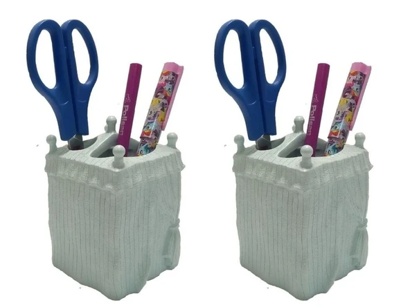 2 ADET KALEMLİK DENİZ FENERİ MODEL POLİRESİN OFİS GERECİ  7X7X12CM