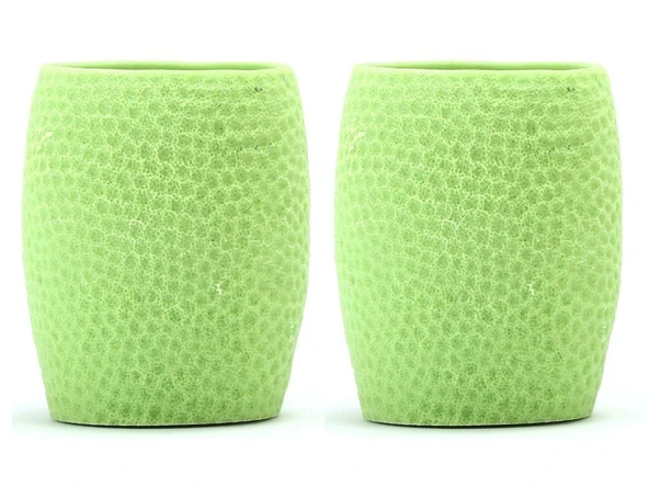 2 ADET KALEMLİK YEŞİL PETEK OFİS GERECİ 8X8X10CM 400ML - 2