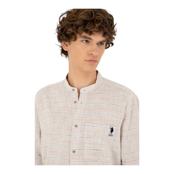 Erkek Taş Uzun Kollu Gömlek - 4