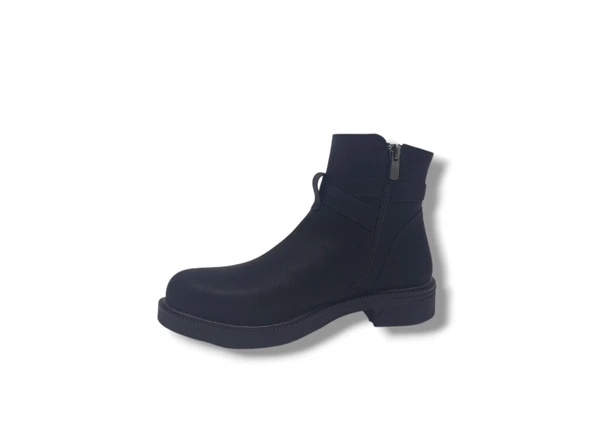 Zerhan 2504 Kadın Siyah Fermuarlı Bot - Resim 3