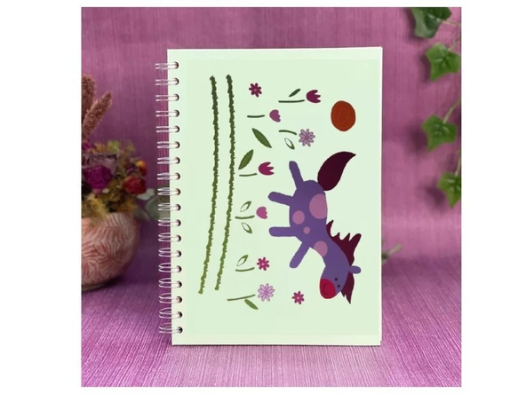 2 ADET DEFTER STİCKER,LAPTOP STİCKER KÜÇÜK AT DESENLİ PVC 70X50X0,5CM - 3