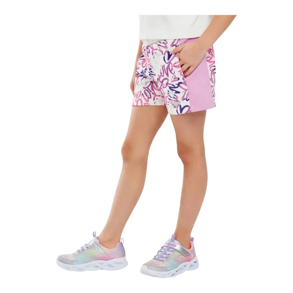 Kız Çocuk Beyaz Şort Sk241043-102 - Resim 4