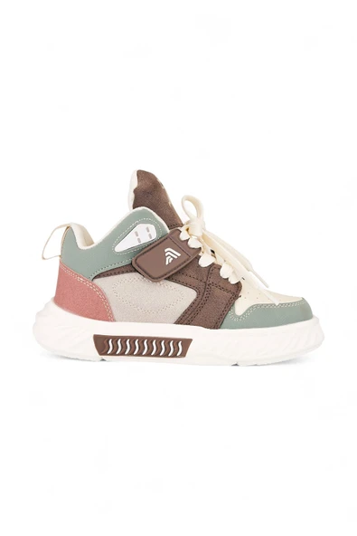 Unisex Çocuk Spor Ayakkabı Ortopedik Bağcıklı Cırtlı Desenli Kaymaz Taban Yürüyüş Sneaker 537 - 5