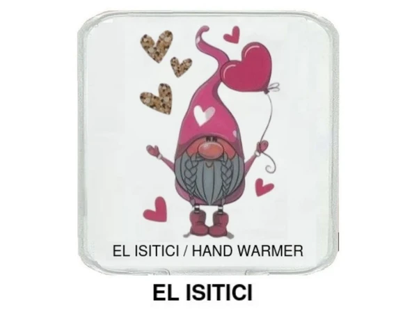 KALPLİ NOEL CÜCESİ CEP SOBASI,EL ISITICI,SICAK SU TORBASI PVC  10x9,5cm - Resim 3