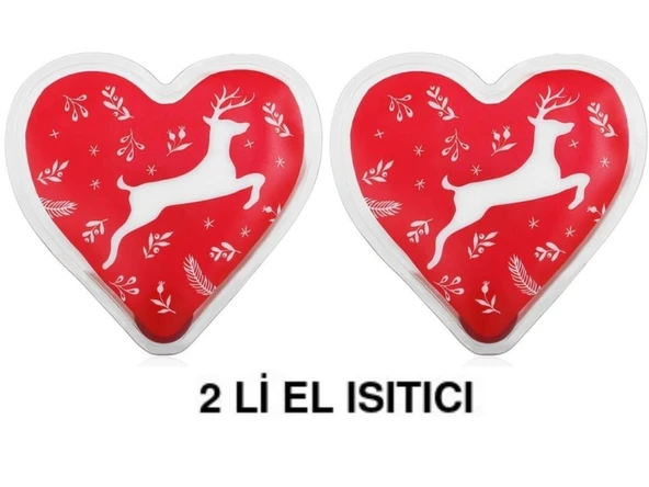 2 ADET KALPLİ GEYİKLİ CEP SOBASI,EL ISITICI,SICAK SU TORBASI PVC  9cm - Resim 3