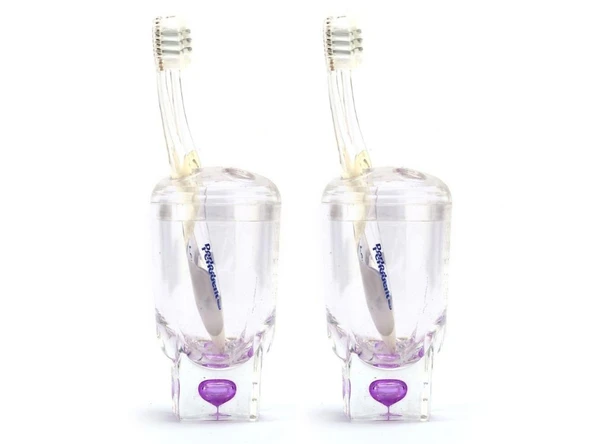 2 ADET DİŞ FIRÇALIK MOR DAMLALI AKRİLİK 7X7X14CM BANYO SETİ ürün görseli