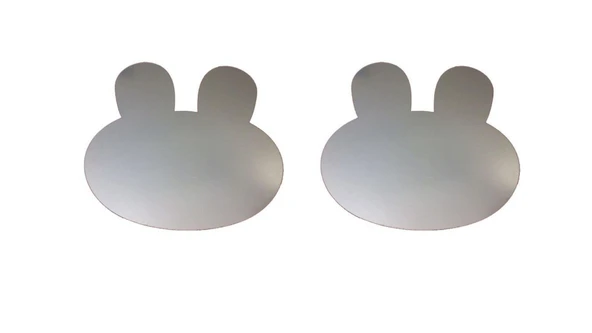 2 ADET DEFTER STİCKER,LAPTOP STİCKER AYNALI TAVŞAN ŞEKİLLİ 20X20X0,6CM - 2