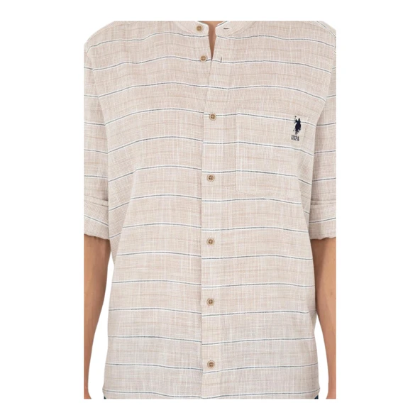 Erkek Taş Uzun Kollu Gömlek - 7