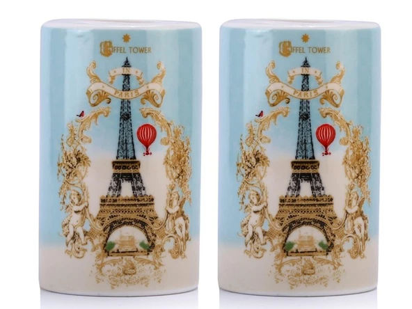 2 ADET SERAMİK DİŞ FIRÇALIK ROMANTİK YEŞİL MODEL 7X7X11CM BANYO SETİ - Resim 3