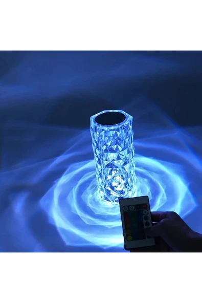 Yussraw Kristal Elmas Led Lamba Rgb Dokunmatik Sensör Usb Şarjlı Masa Lambası - 2