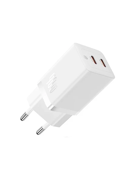 Baseus GaN5 Pro 40 W Beyaz Hızlı Şarj Adaptörü - 1